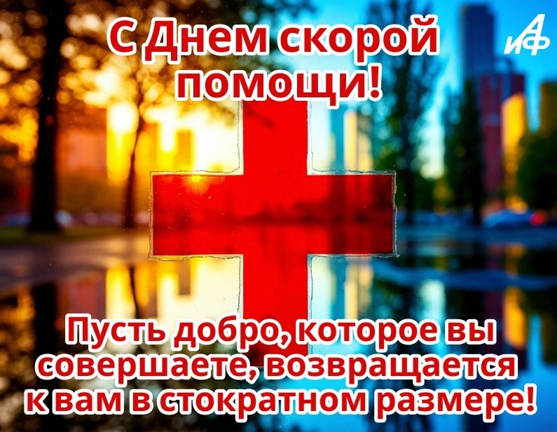 Открытка «День сотрудников Службы скорой медицинской помощи» №8376