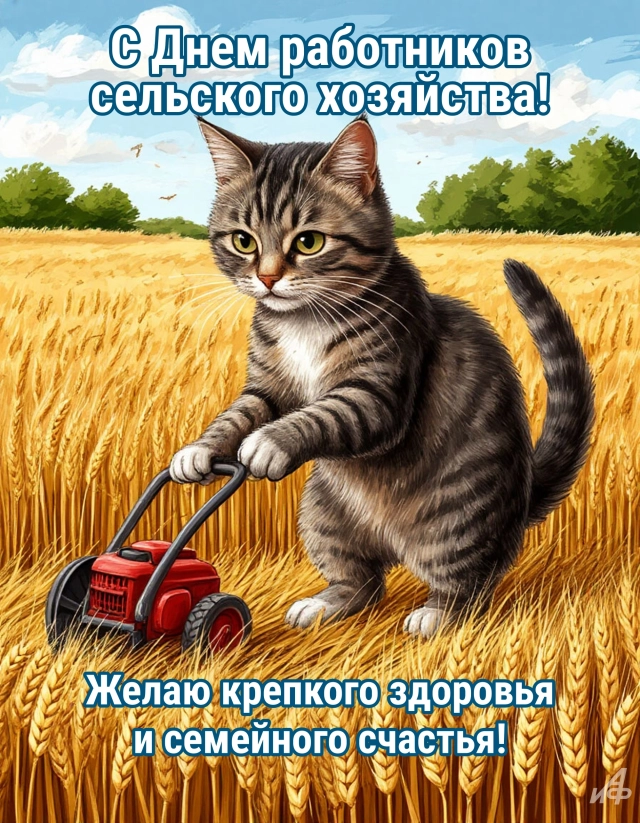 Открытка «День работников сельского хозяйства и перерабатывающей промышленности» №8308