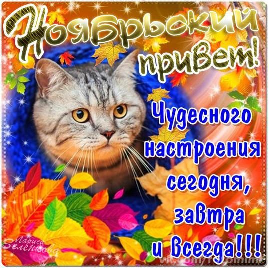 Открытка «Ноябрь» №8554