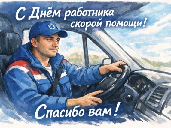 Открытка «День сотрудников Службы скорой медицинской помощи» №8390