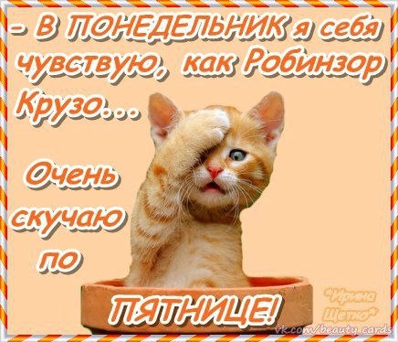 Открытка «Понедельник» №1522