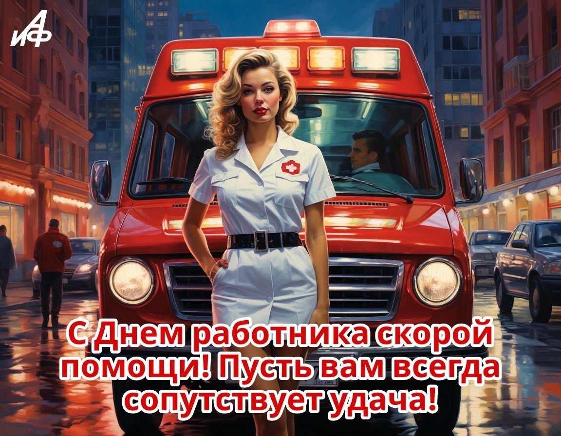 Открытка «День сотрудников Службы скорой медицинской помощи» №8369