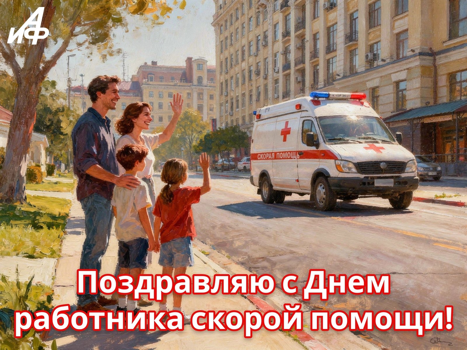 Открытка «День сотрудников Службы скорой медицинской помощи» №8378