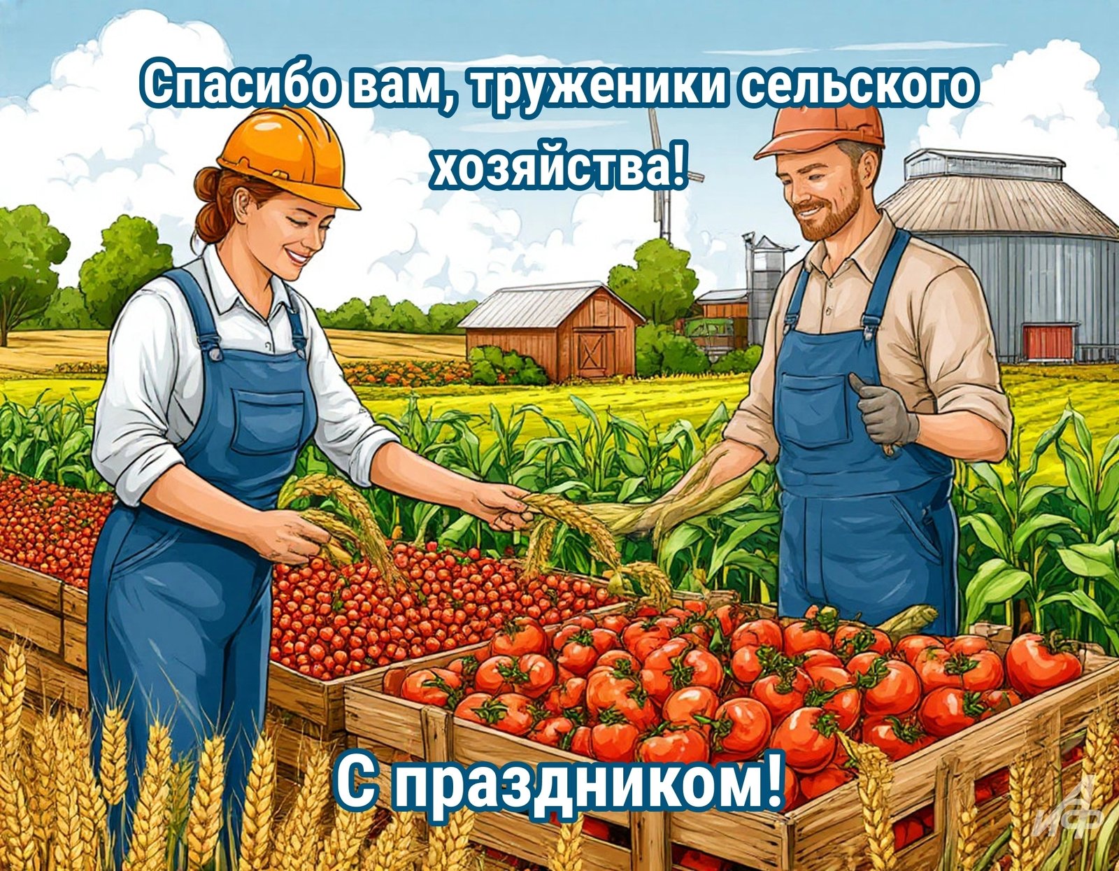 Открытка «День работников сельского хозяйства и перерабатывающей промышленности» №8304