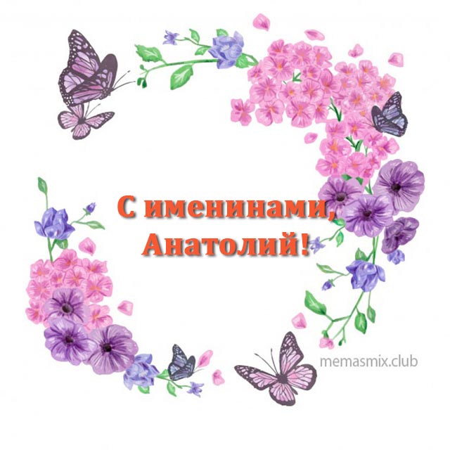 Открытка «Анатолий» №6016