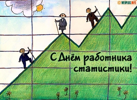 Открытка «День работников государственной статистики - Беларусь» №6455