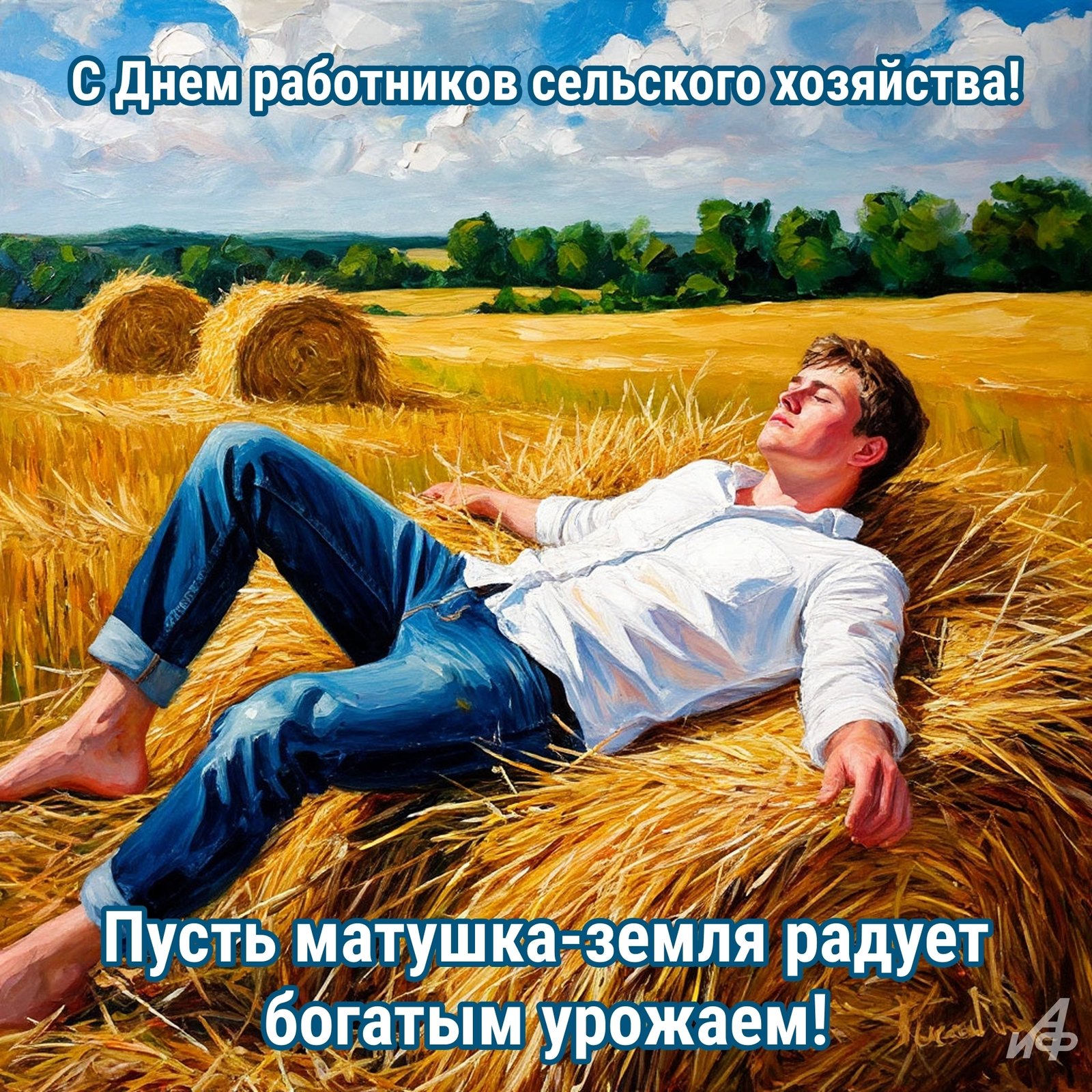 Открытка «День работников сельского хозяйства и перерабатывающей промышленности» №8306