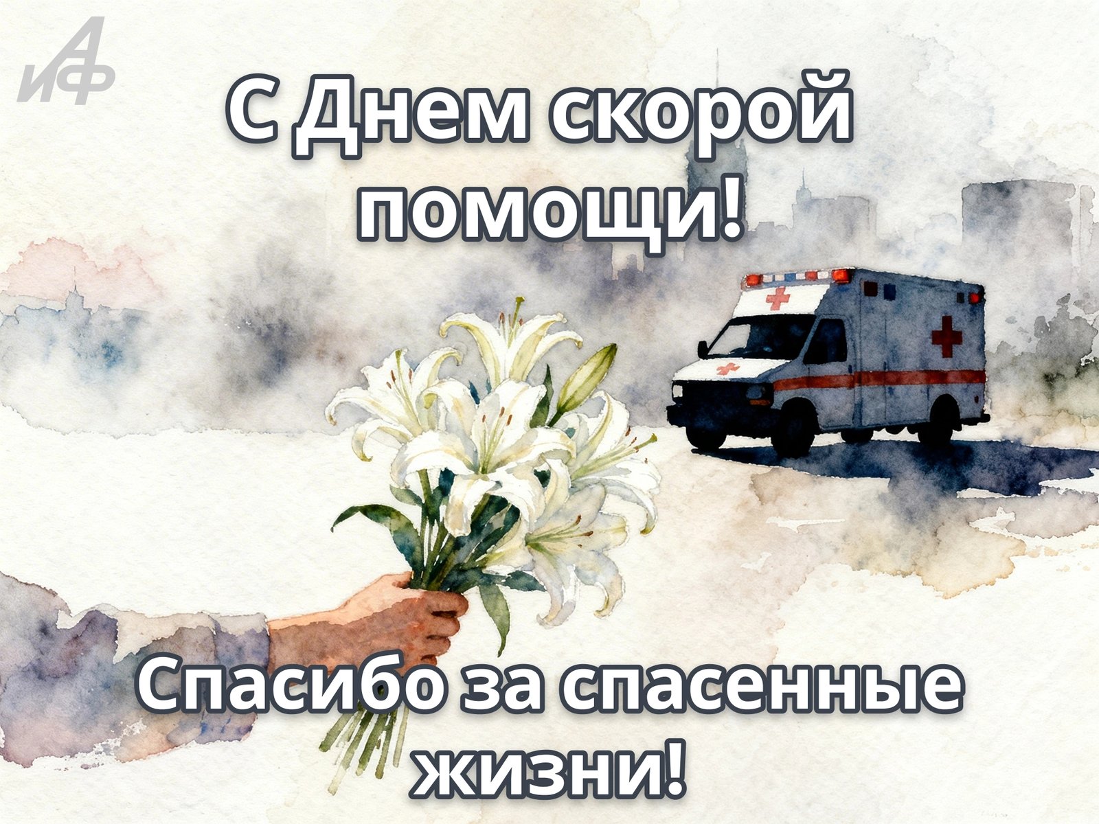 Открытка «День сотрудников Службы скорой медицинской помощи» №8379