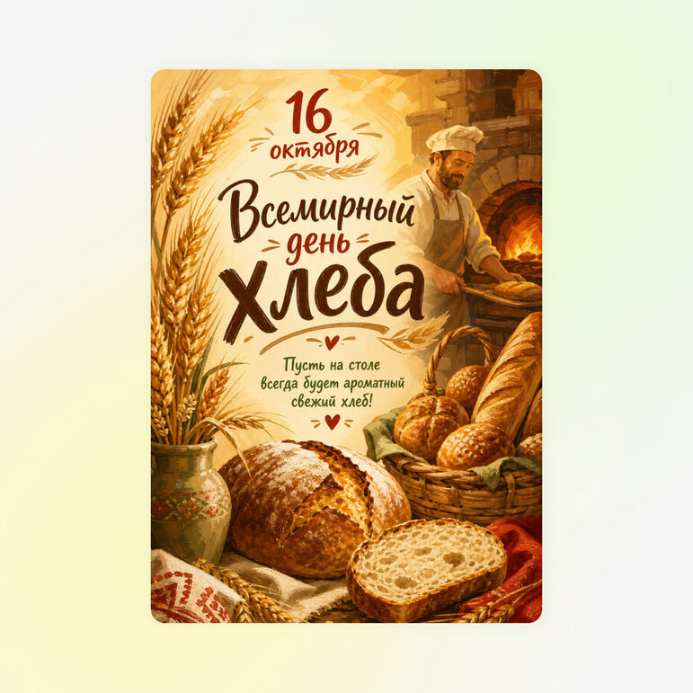 Открытка «День хлеба» №8452