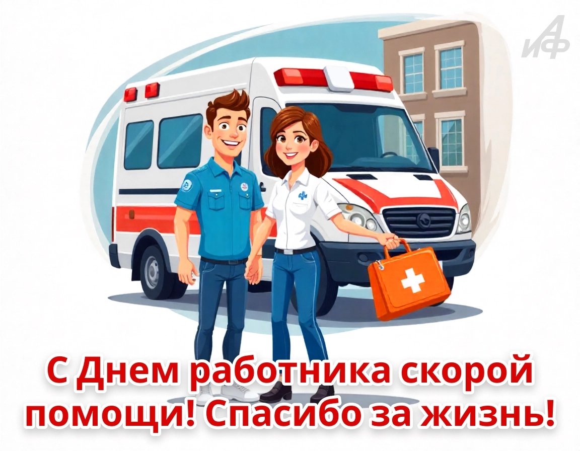Открытка «День сотрудников Службы скорой медицинской помощи» №8373